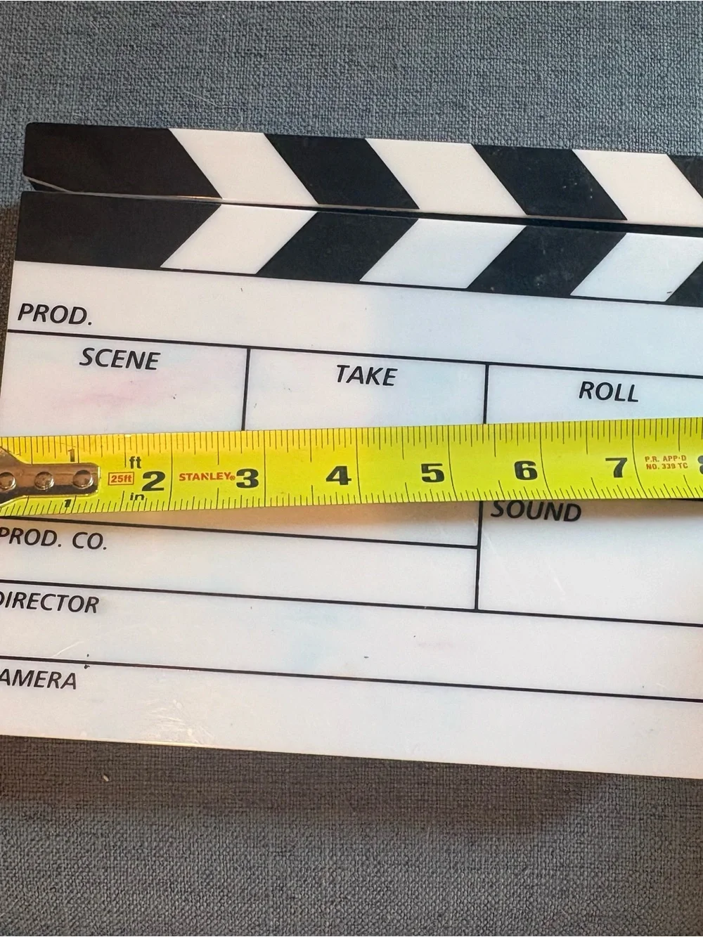 Film Slate Clapperboard - Portable Producer Tool -Light Up -Dry Erase